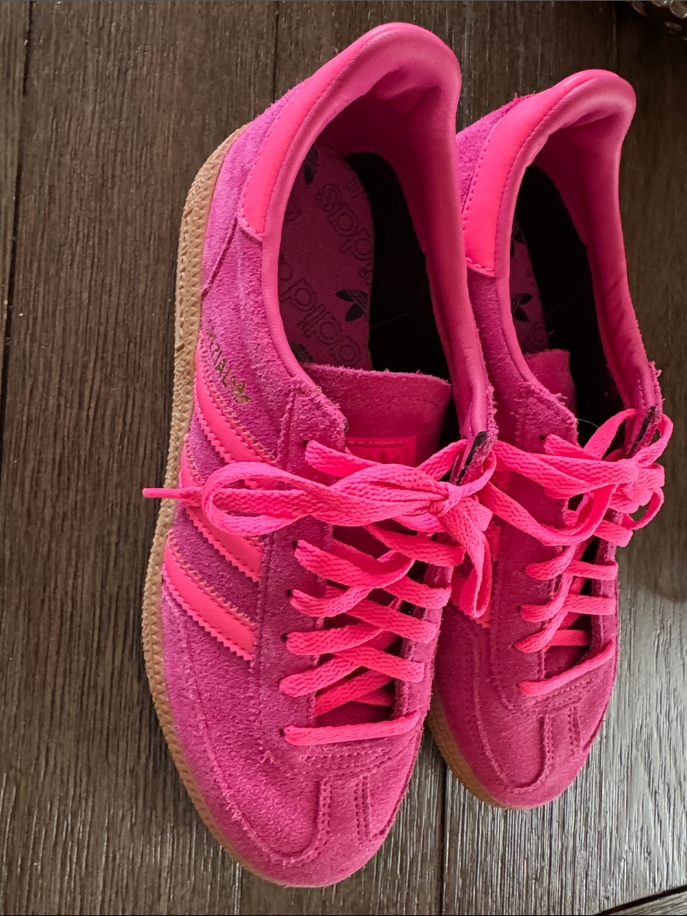 adidas Spezial Hot Pink Suede Sneakers - Picture 2 of 3